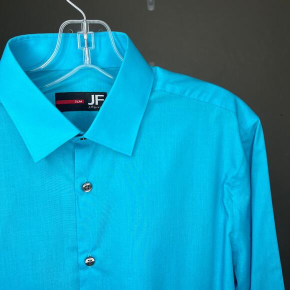 J Ferrar Men’s long sleeve button down shirt size medium 15-15 1/2 32-33 - Picture 3 of 4
